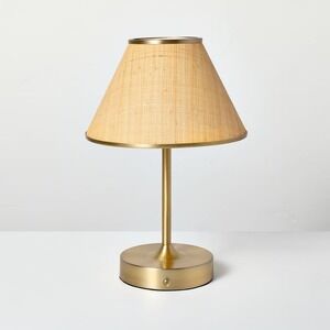 Cordless‎ Woven Portable Table Lamp Brass - Hearth & Hand Magnolia, Target